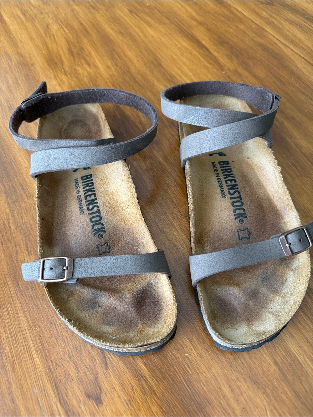 Birkenstock Women’s brown matte Strappy Cork Footbed Sandals